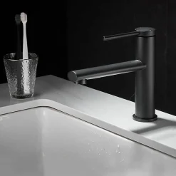 Rea Robinet de lavabo Oval black low* Robinet Lave-Mains