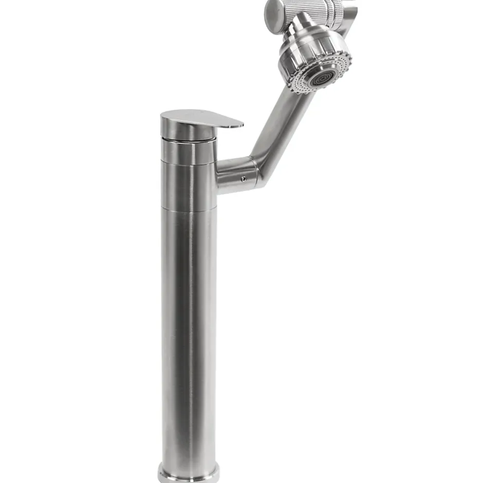 Rea Robinet de lavabo Paco brushed nickel high* Robinet Lave-Mains