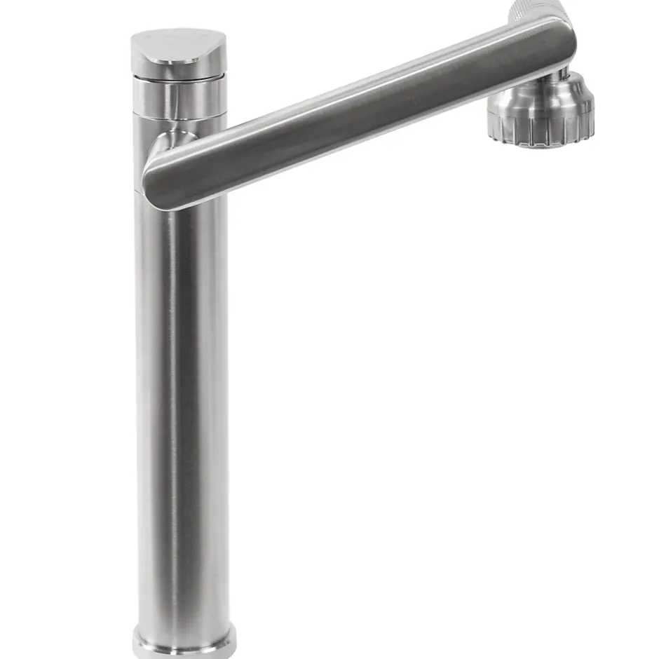 Rea Robinet de lavabo Paco brushed nickel high* Robinet Lave-Mains