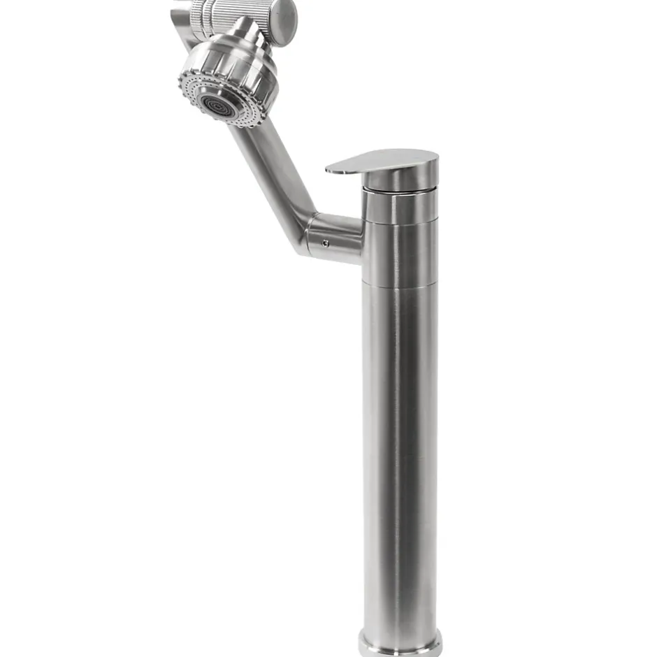 Rea Robinet de lavabo Paco brushed nickel high* Robinet Lave-Mains
