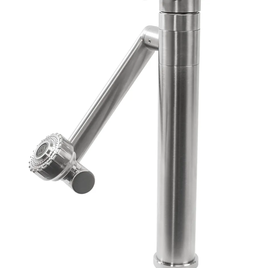 Rea Robinet de lavabo Paco brushed nickel high* Robinet Lave-Mains