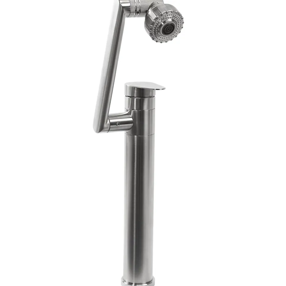Rea Robinet de lavabo Paco brushed nickel high* Robinet Lave-Mains