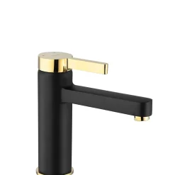 Rea Robinet de lavabo Polo black gold low* Robinet Lave-Mains