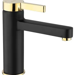 Rea Robinet de lavabo Polo black gold low* Robinet Lave-Mains