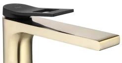 Rea Robinet de lavabo Soul gold mat black high* Robinet Lave-Mains