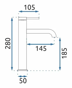 Rea Robinet de lavabo Spot chrome high* Robinet Lave-Mains