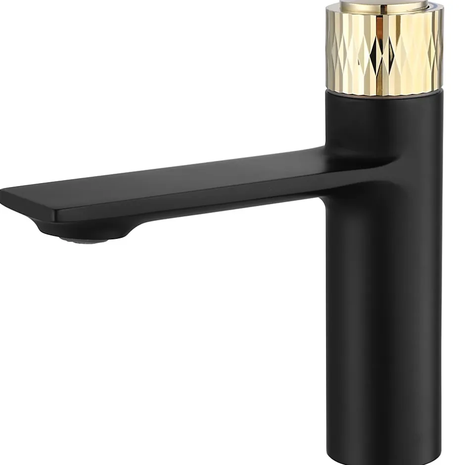Rea Robinet de lavabo Storm black gold low* Robinet Lave-Mains