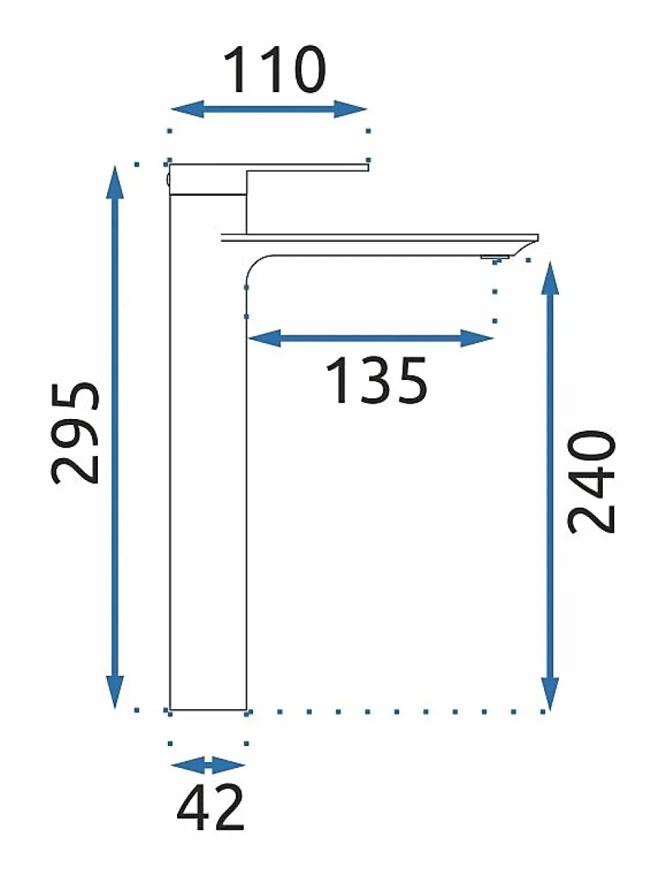 Rea Robinet de lavabo Storm black high