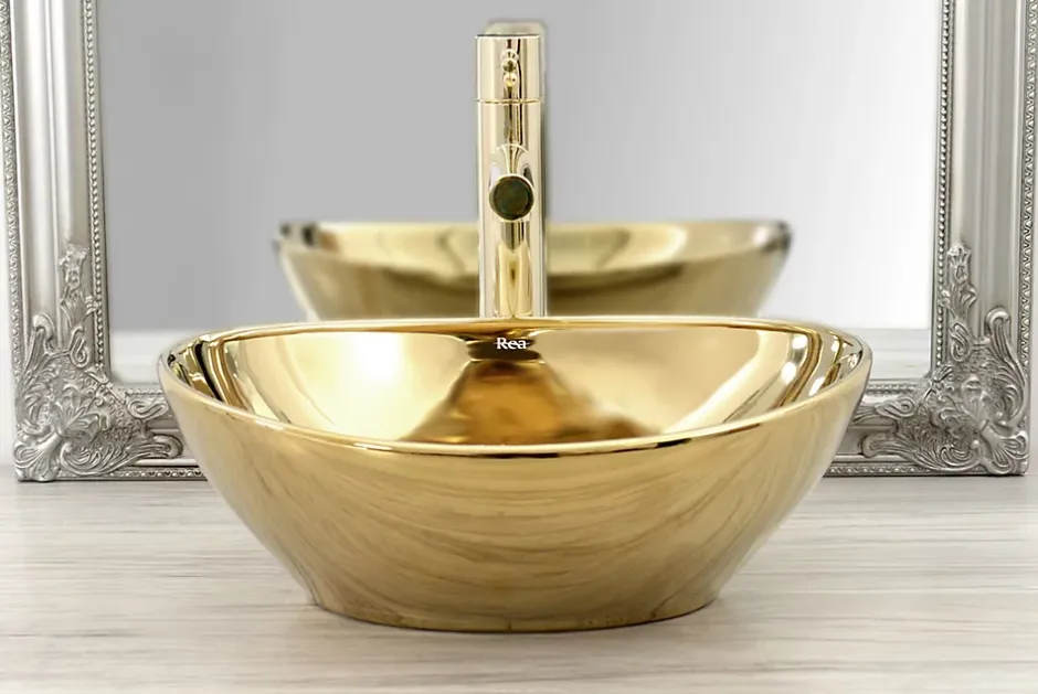 Rea Robinet de lavabo Tess Gold high* Robinet Lave-Mains