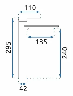 Rea Robinet de lavabo Veneta chrome high* Robinet Lave-Mains