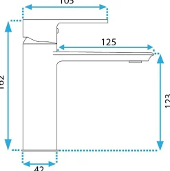 Rea Robinet de lavabo Veneta chrome low