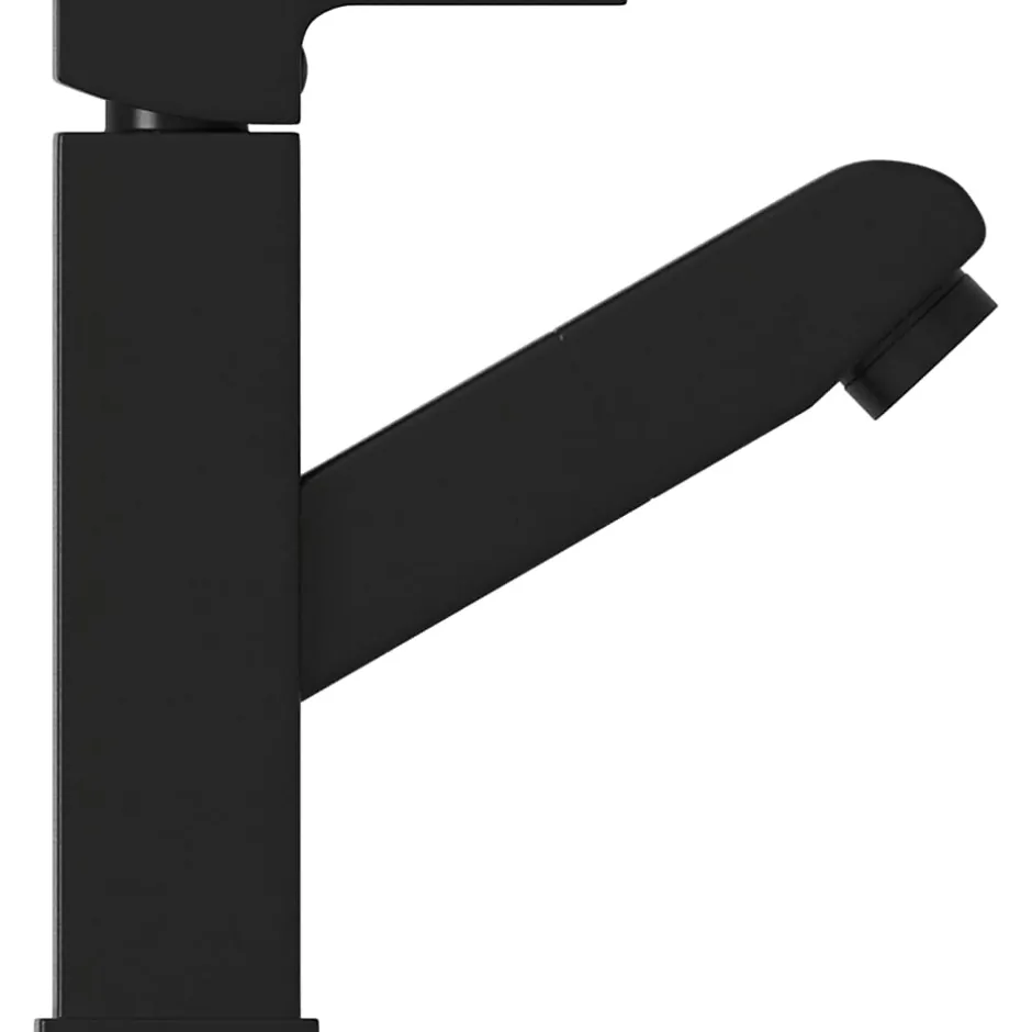 Helloshop26 Robinet de lavabo retractable de salle noir