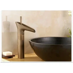 Deko Robinet de lavabo, robinet de salle de bain cascade, mitigeur de salle de bain, mitigeur monocommande vintage