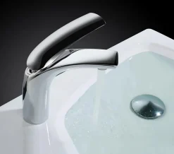 Hudor Robinet de lavabo sur plage B0625-3 en laiton chromé collection Erymanthe