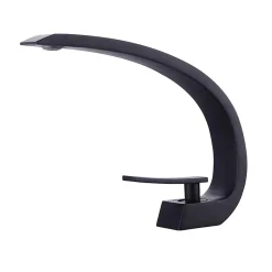 Hudor Robinet de lavabo sur plage BNF606B en laiton noir collection Céphise* Robinet Lavabo Et Vasque