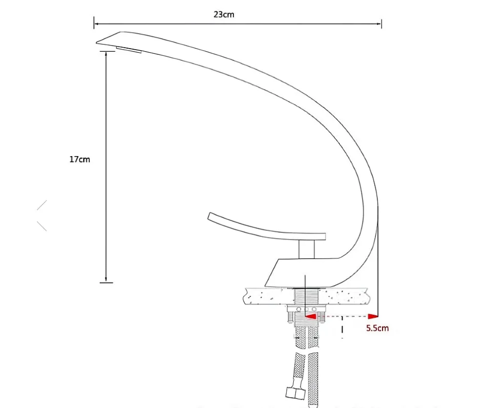 Hudor Robinet de lavabo sur plage BNF606B en laiton noir collection Céphise* Robinet Lavabo Et Vasque