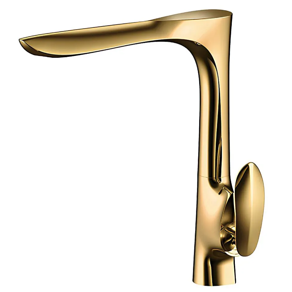 Hudor ROBINET DE LAVABO SURELEVE 02916G2 EN LAITON DORÉ COLLECTION HALYS