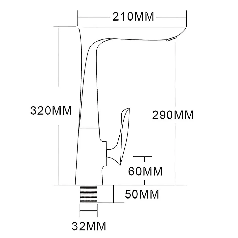 Hudor ROBINET DE LAVABO SURELEVE 02916G2 EN LAITON DORÉ COLLECTION HALYS