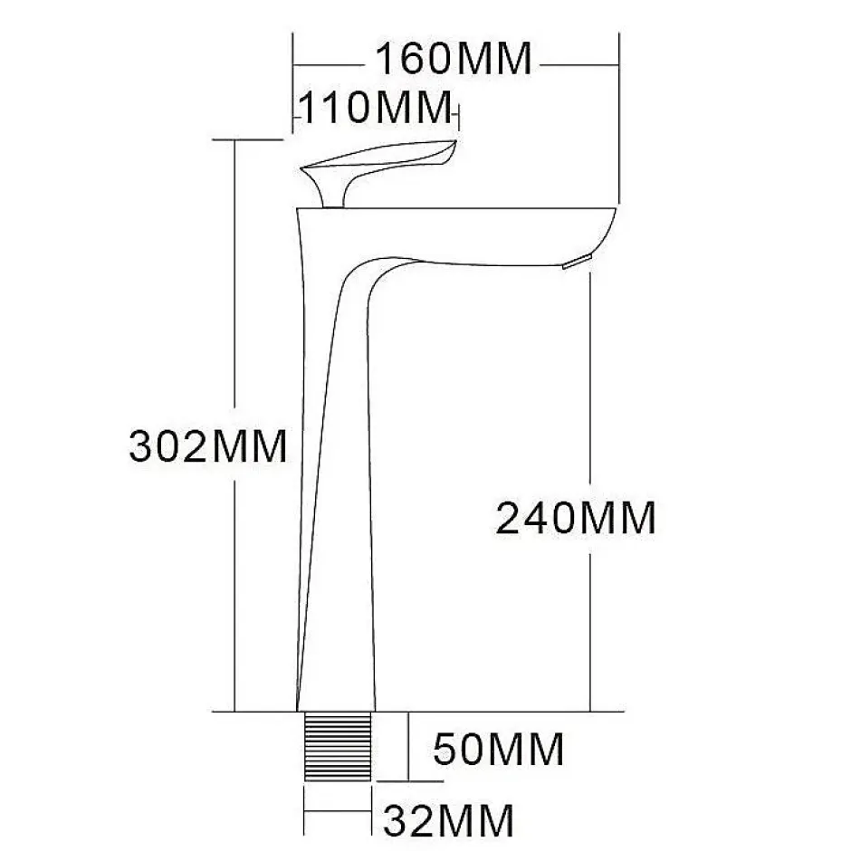 Hudor Robinet de lavabo surélevé 205 en laiton noir et chrome collection Céphise* Robinet Lavabo Et Vasque