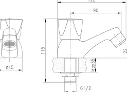 Robinet de lave-mains eau froide Meria* Robinet Lave-Mains