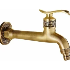 Deko Robinet en laiton antique avec poignée à levier, Laiton aspect ancien