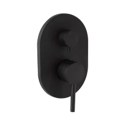 Kiamami Valentina Robinet Encastré De Douche Avec Inverseur Noir Mat - Fassa