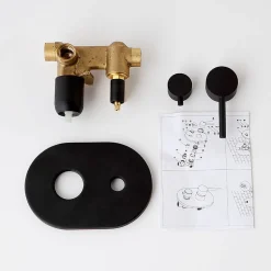 Kiamami Valentina Robinet Encastré De Douche Avec Inverseur Noir Mat - Fassa
