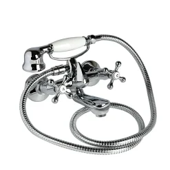 Kiamami Valentina Robinet Extérieur De Baignoire Ancien Vintage Avec Boutons En Croix Chromés - Narciso* Robinet De Baignoire