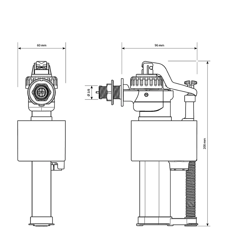 Flomasta Robinet flotteur à ouverture différé 3/8"