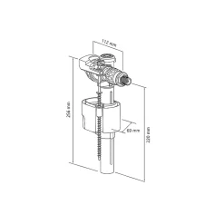 Siamp Robinet flotteur 3/8 Quieto OD* Chasse D'Eau