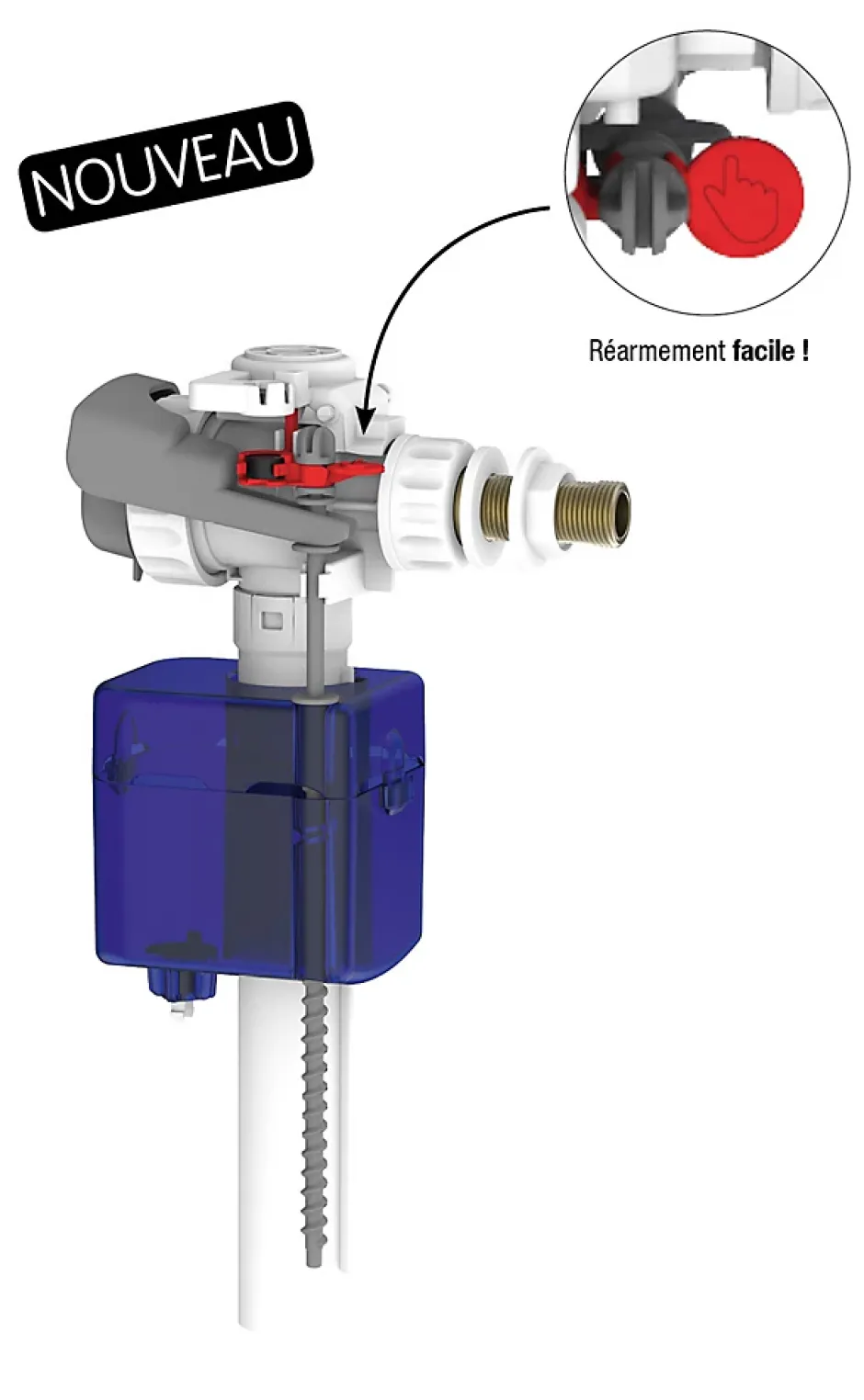 Siamp Robinet flotteur antifuite Aquastop 3/8"* Chasse D'Eau