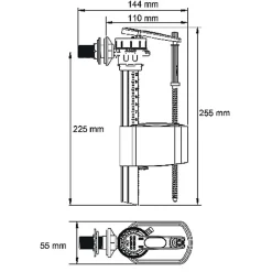 Dubourgel Robinet flotteur SR+ pour arrivée latérale - diam : entrée 3/8