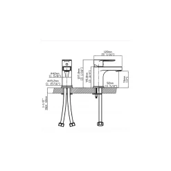 Mob-In Robinet lave-mains - Mitigeur eau chaude et eau froide GRIFO* Robinet Lave-Mains