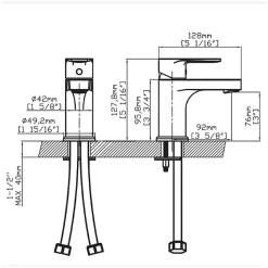 Mob-In Robinet lave-mains - Mitigeur eau chaude et eau froide GRIFO* Robinet Lave-Mains