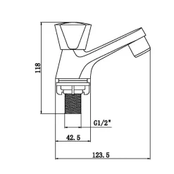 Essebagno Robinet lave-mains eau froide chromé Target