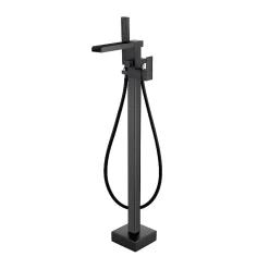 Stano Robinet mitigeur baignoire cascade TANO sur pied noir mat* Colonne De Baignoire