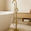 Stano Robinet mitigeur baindouche sur pied DEBRIO or brosse