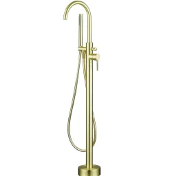 Stano Robinet mitigeur baindouche sur pied DEBRIO or brosse