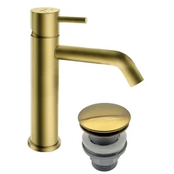 Ferro Robinet mitigeur CIRICULUS Or brossé + bonde* Robinet Lavabo Et Vasque