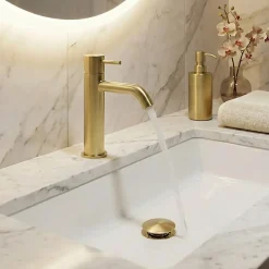 Ferro Robinet mitigeur CIRICULUS Or brossé + bonde* Robinet Lavabo Et Vasque