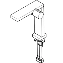 Bernstein Robinet mitigeur corps haut en noir pour lavabo ou vasque NT3220B* Robinet Lave-Mains