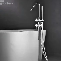 Imex Robinet Mitigeur de Baignoire sur Pied Chrome CORCEGA BBECO1* Robinet De Baignoire