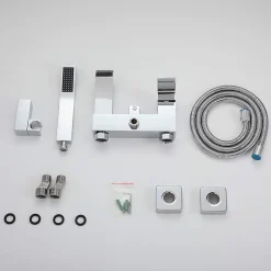 Kroos Robinet mitigeur de bain mural chromé - Deneb* Robinet De Baignoire