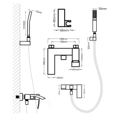 Kroos Robinet mitigeur de bain mural chromé - Deneb* Robinet De Baignoire