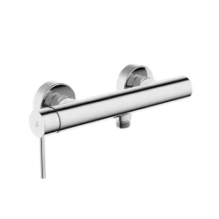 Bernstein Robinet mitigeur de douche mural Acier inoxydable Chrome, mélangeur céramique - 26x11x9cm (LxHxP) - VIREO
