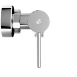 Bernstein Robinet mitigeur de douche mural Acier inoxydable Chrome, mélangeur céramique - 26x11x9cm (LxHxP) - VIREO