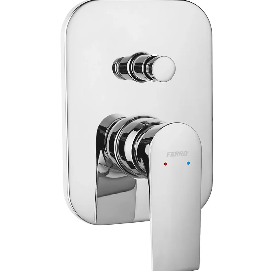 Ferro Robinet mitigeur de douche encastré 2 sorties ALGEO SQUARE - SANIVERRE* Robinet De Douche