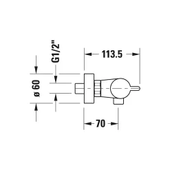 Duravit Robinet mitigeur de douche thermostatique, Chrome - 26x11,4x6cm - B.2* Robinet De Baignoire