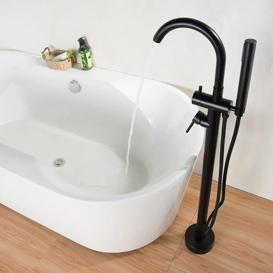 Bernstein Robinet mitigeur de luxe sur pied 8028B en noir* Robinet De Baignoire