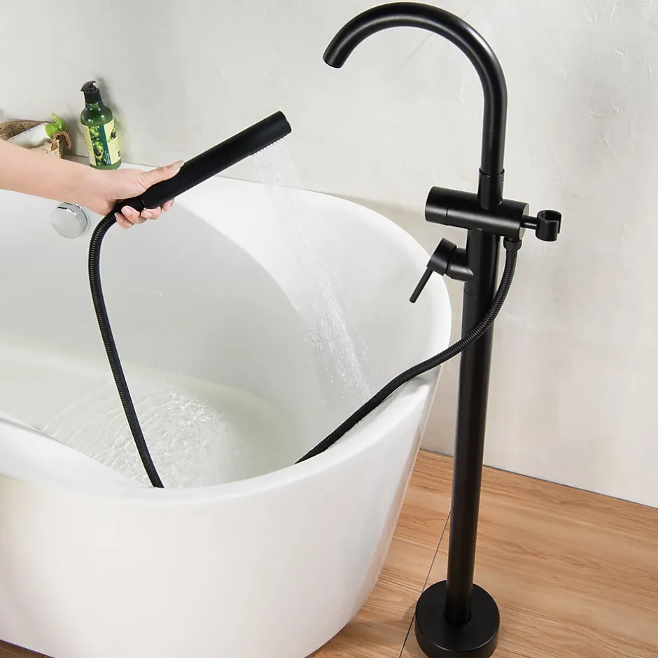 Bernstein Robinet mitigeur de luxe sur pied 8028B en noir* Robinet De Baignoire